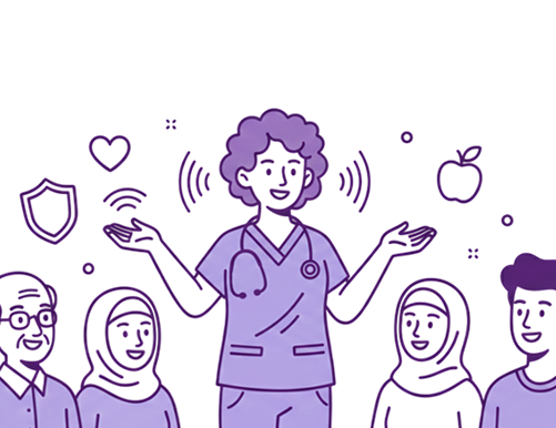 Healthcare marketing illustration